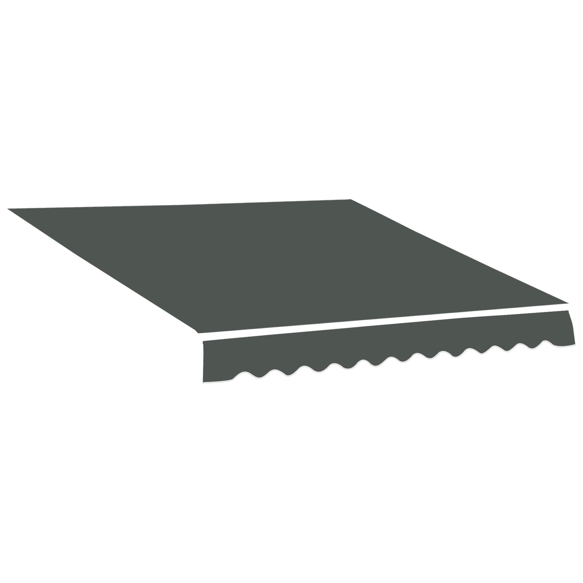 13' x 8' Retractable Awning Fabric Replacement Outdoor Sunshade Canopy Awning Cover, UV Protection, Grey Awning Fabric Replacement at Gallery Canada