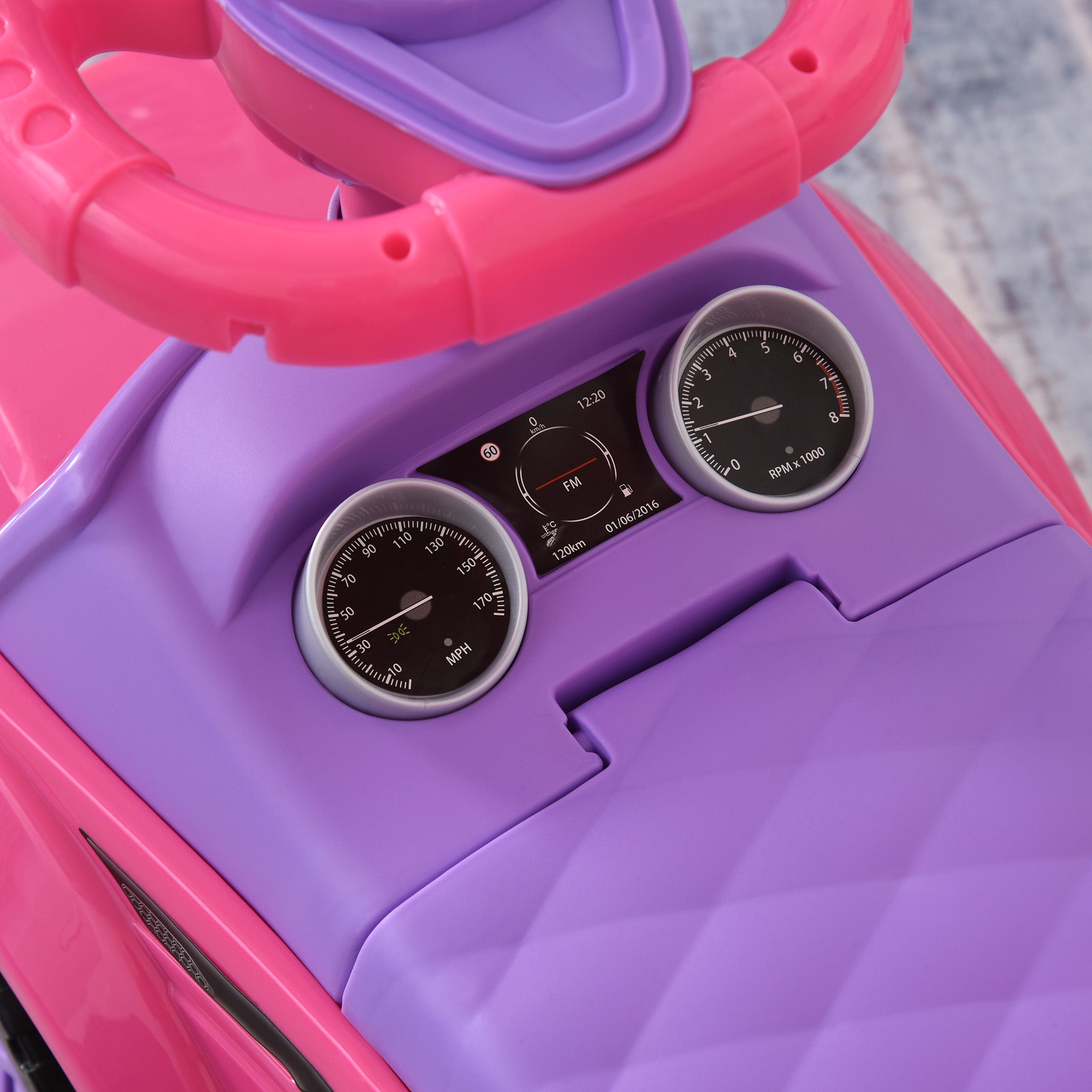 2 In 1 Kid Ride on Push Car Stroller Sliding Ride on Car with Horn Music Light Function Secure Bar Ride on Toy for Boy Girl Toddlers 1-3 Years Old Pink Push Cars for Toddlers at Gallery Canada