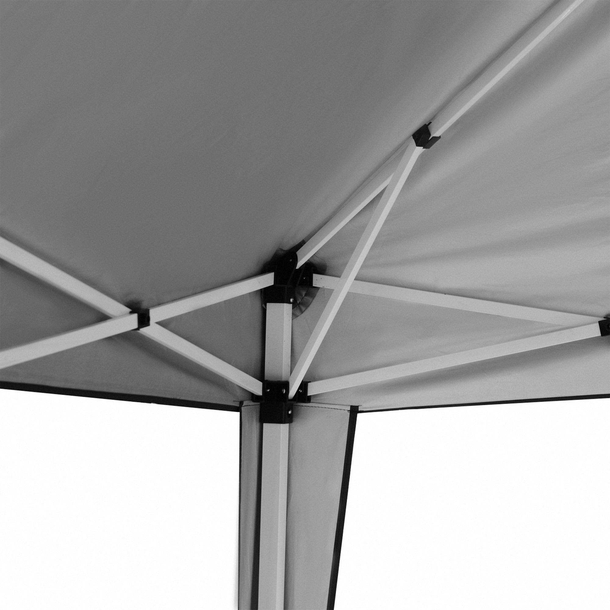 10 x 10ft Folding Pop Up Tent Outdoor Gazebo Canopy with Carrying Bag, Grey Pop Up Canopies at Gallery Canada