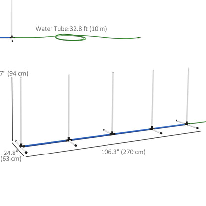 4PCs Dog Agility Kit with Weave Poles, Spray Water Tube, Whistle, Carry Bag, White Dog Agility Training Equipment   at Gallery Canada