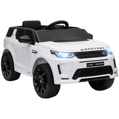 Land Rover Discovery Sport Licensed 12V Ride on Car w/ Remote, Soft Start, LED Lights, Music Horn, White Electric Toy Cars   at Gallery Canada