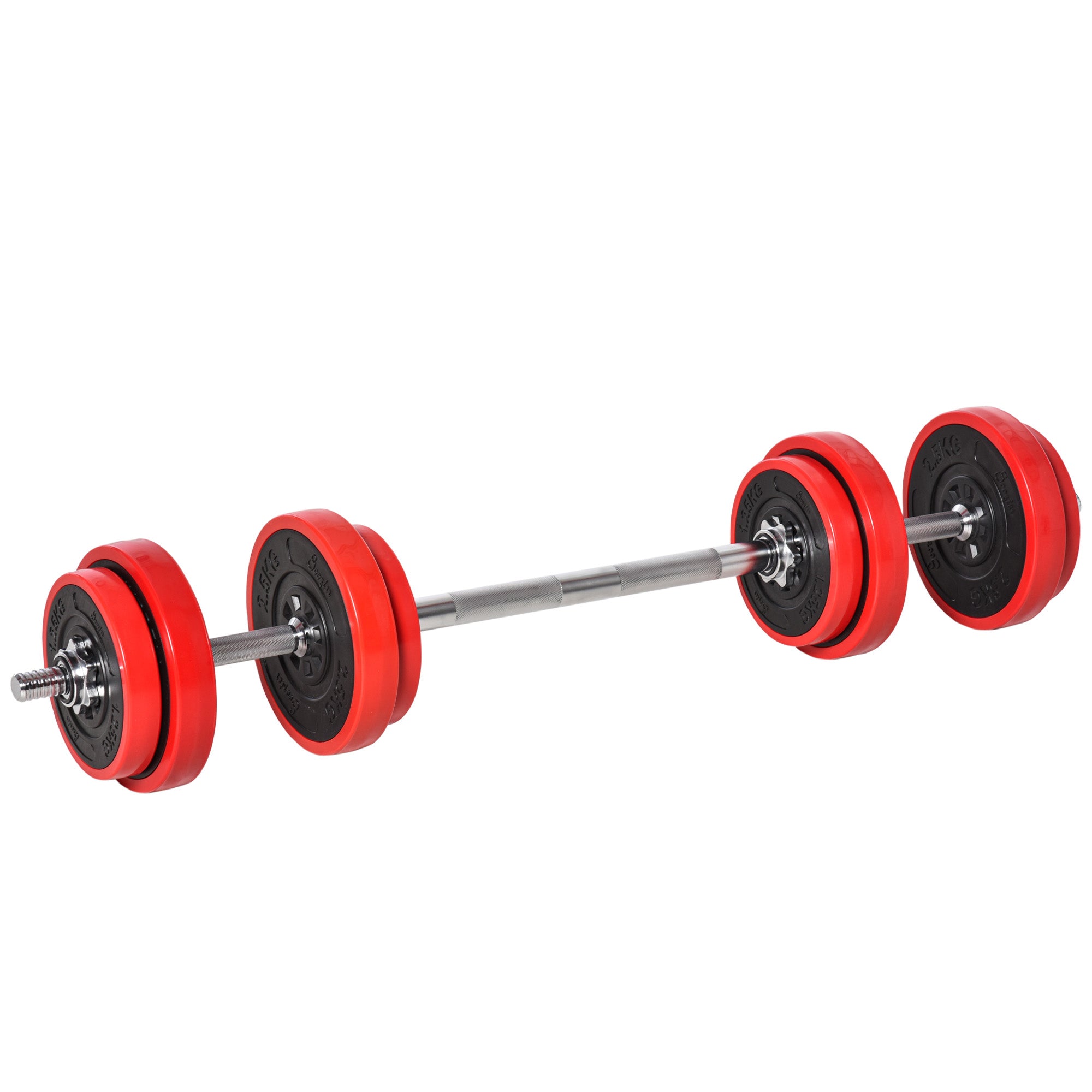 44lbs 2-In-1 Dumbbell &; Barbell Adjustable Set Strength Muscle Exercise Fitness Plate Bar Clamp Rod Home Gym Sports Area Dumbbells & Barbells at Gallery Canada