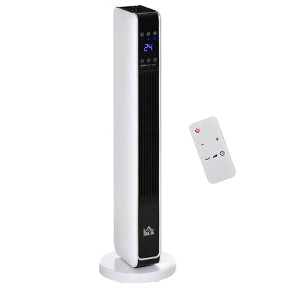 HOMCOM Ceramic Tower Heater, Oscillating, Remote, Timer, Safety Features, Multi Colour Electric Tower Heaters Multi Colour  at Gallery Canada