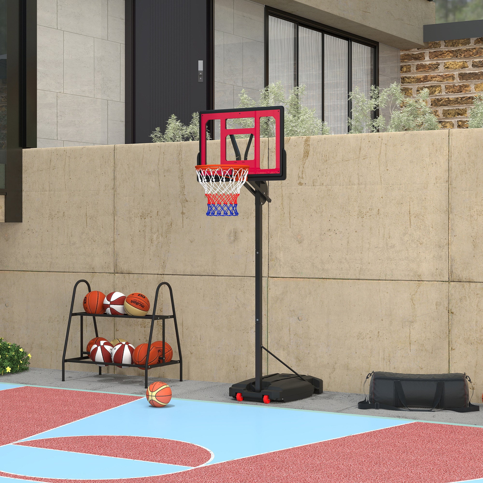 Kids Basketball Hoop, 6.6-8.5ft Adjustable Height Basketball Net with Weight Bag, for Indoor Outdoor, for 6+ Years Basketball at Gallery Canada