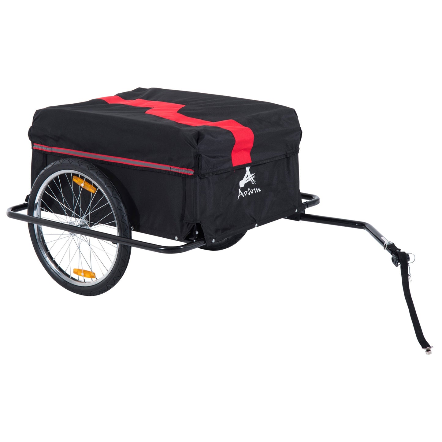 Bicycle Trailer Bike Cargo Trailer Garden Utility Cart Tool Carrier with Removable Cover, Red Bike Cargo Trailers Multi Colour  at Gallery Canada