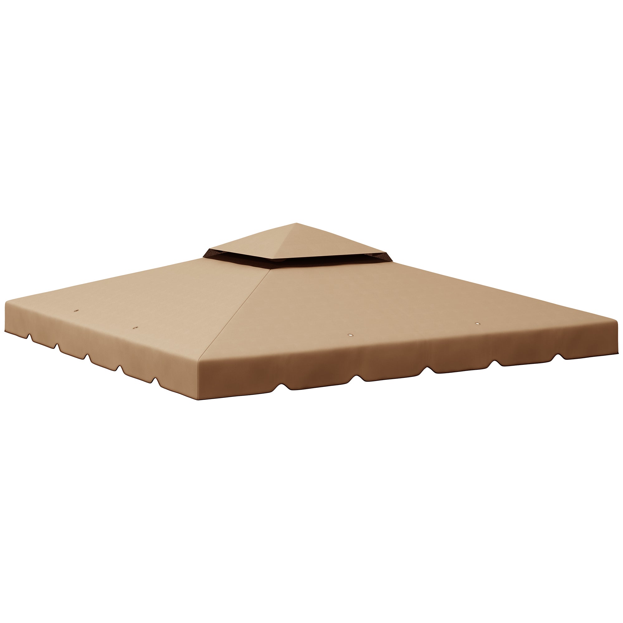 9.8' x 9.8' Replacement Canopy, Gazebo Top Cover with Double Vented Roof for Garden Patio (TOP ONLY), Khaki Gazebos at Gallery Canada