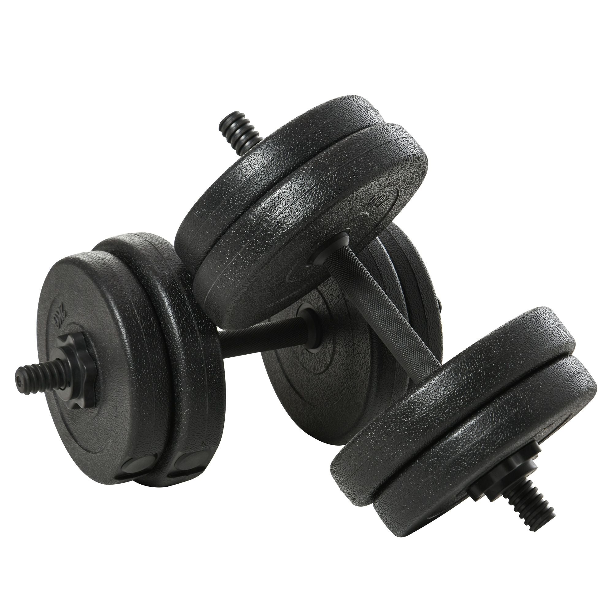 Adjustable 2 x 22lbs Weight Dumbbell Set for Weight Fitness Training Exercise Fitness Home Gym Equipment, Black (Pair) Dumbbells & Barbells Black at Gallery Canada