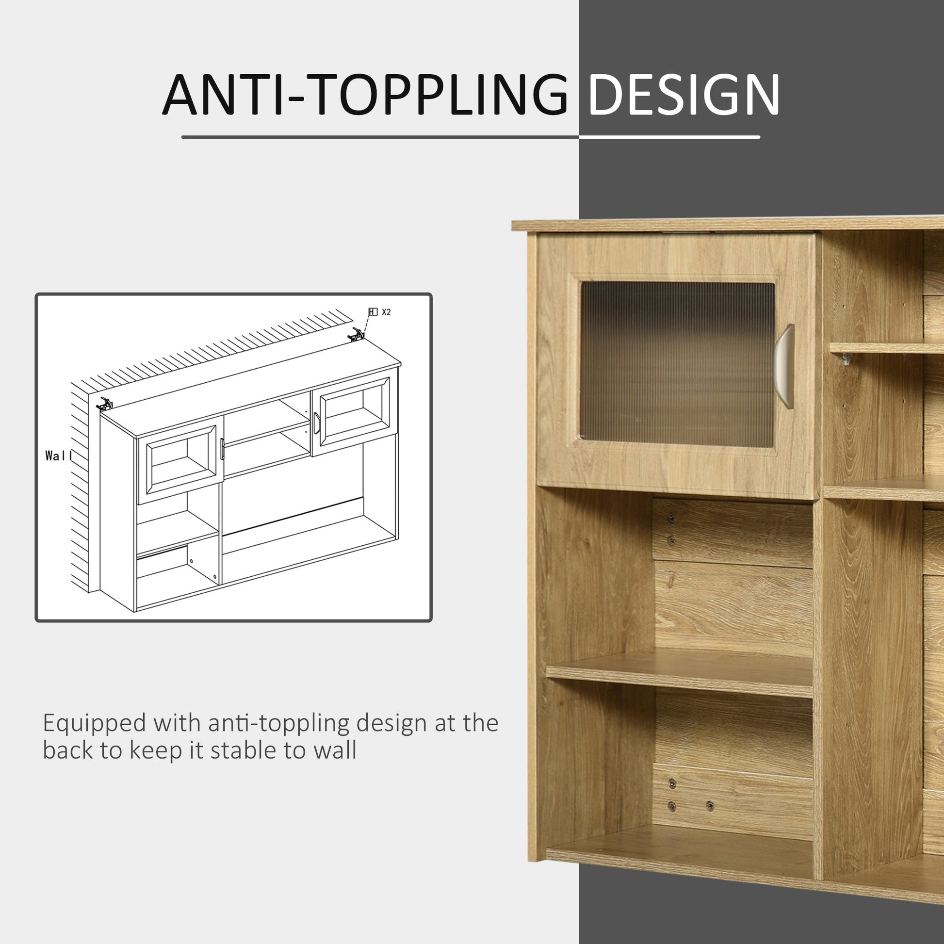 Sturdy Kitchen Storage Sideboard Buffet Table Top Hutch Cabinet w/ Acrylic Door Bar Cabinets   at Gallery Canada