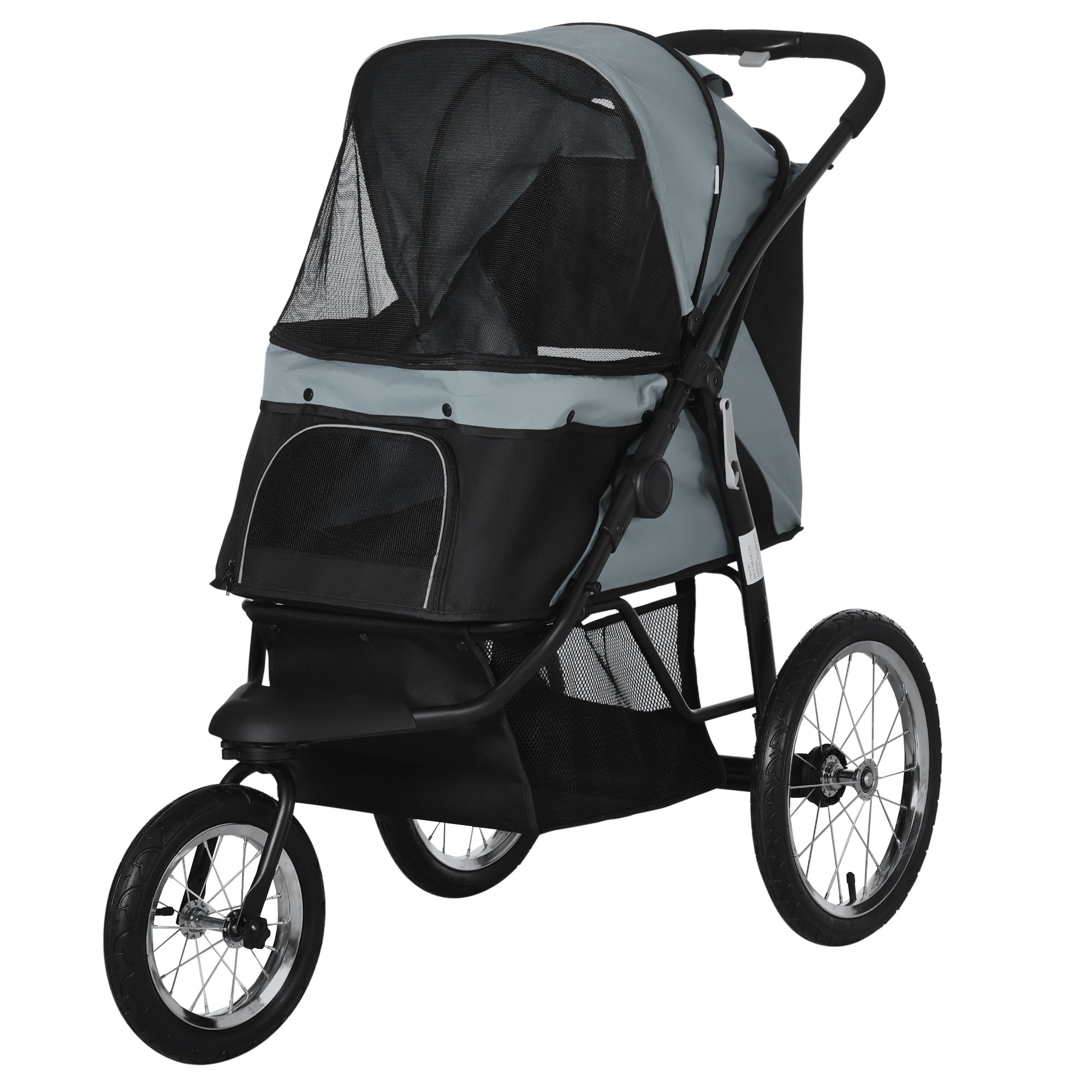 3 Big Wheels Pet Stroller for Small, Medium Dogs, Cat Stroller Travel Folding Carrier with Adjustable Canopy, Black Dog Bike Trailers & Strollers Black at Gallery Canada