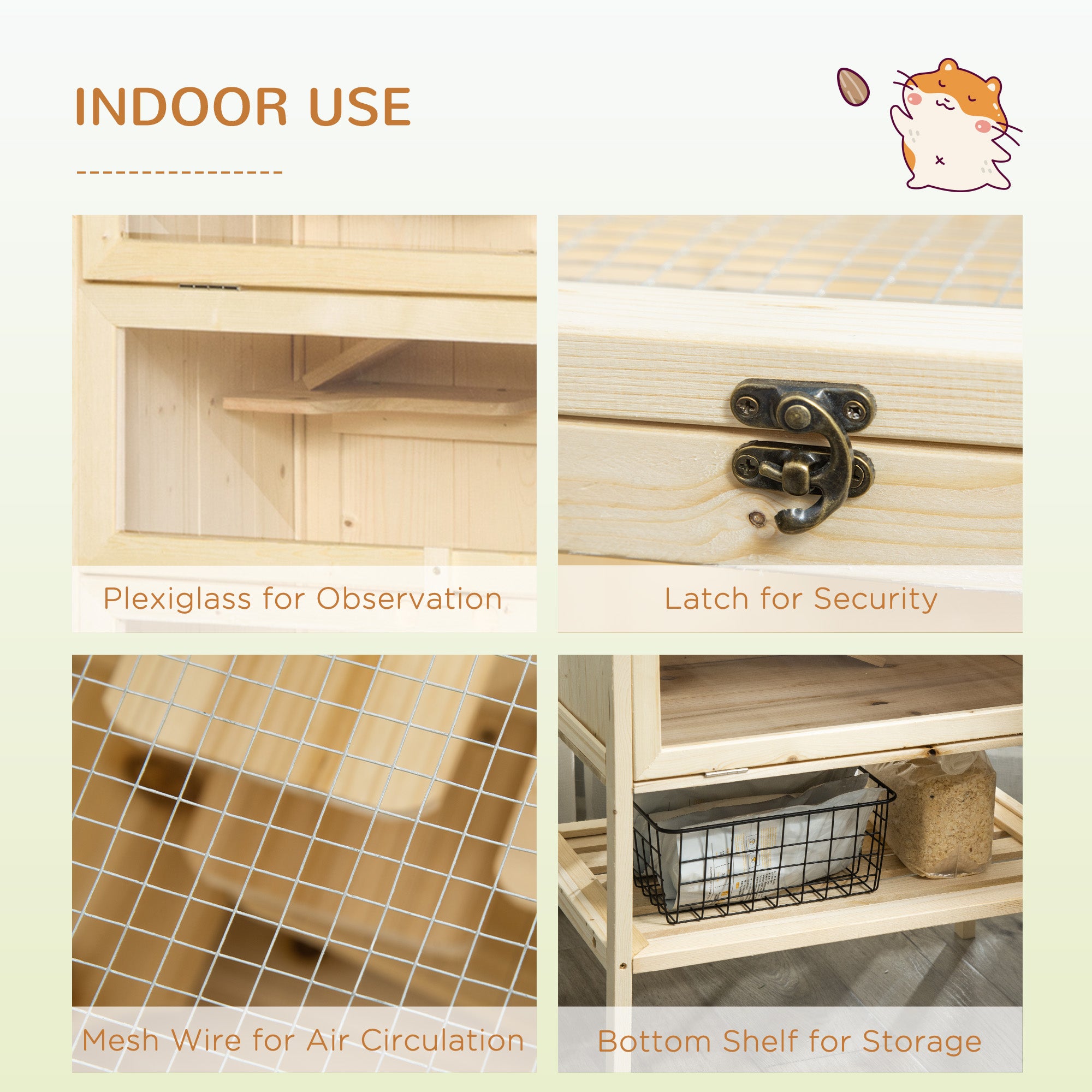 5 Tier Fir Wood Hamster Cage Mouse Rats Small Animals Play House Exercise Activity Center Hamster Cages at Gallery Canada