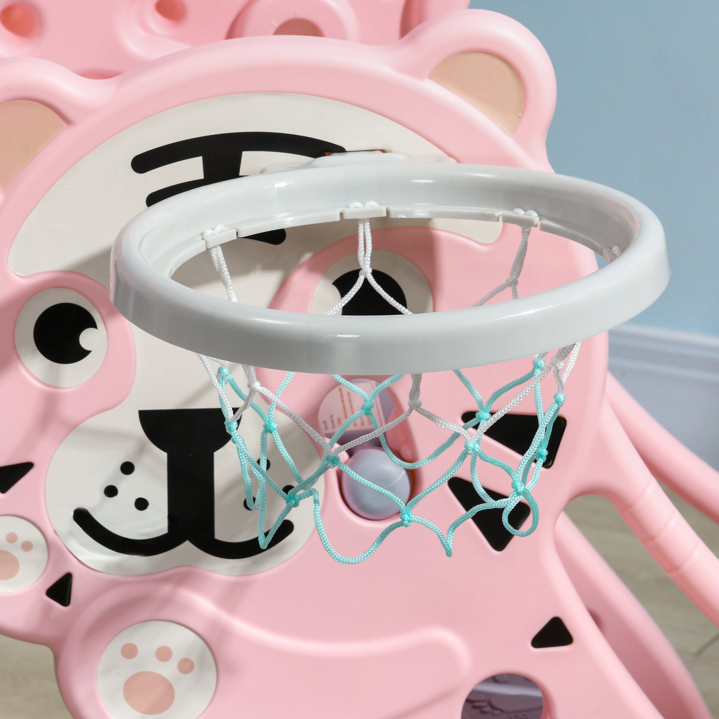 2 in 1 Slide for Toddlers, Kids Slide Play set with Basketball Hoop for 18-36 Months, Pink Gym Sets & Swings   at Gallery Canada