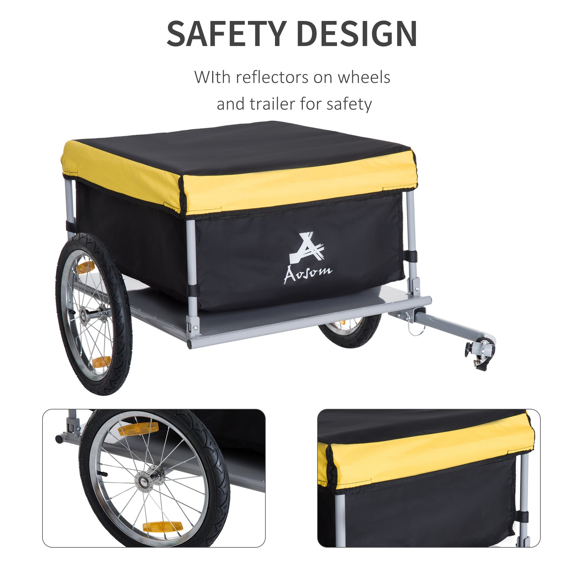 Bicycle Bike Cargo Trailer Garden Utility Cart Carrier Tool Yellow Bike Cargo Trailers   at Gallery Canada