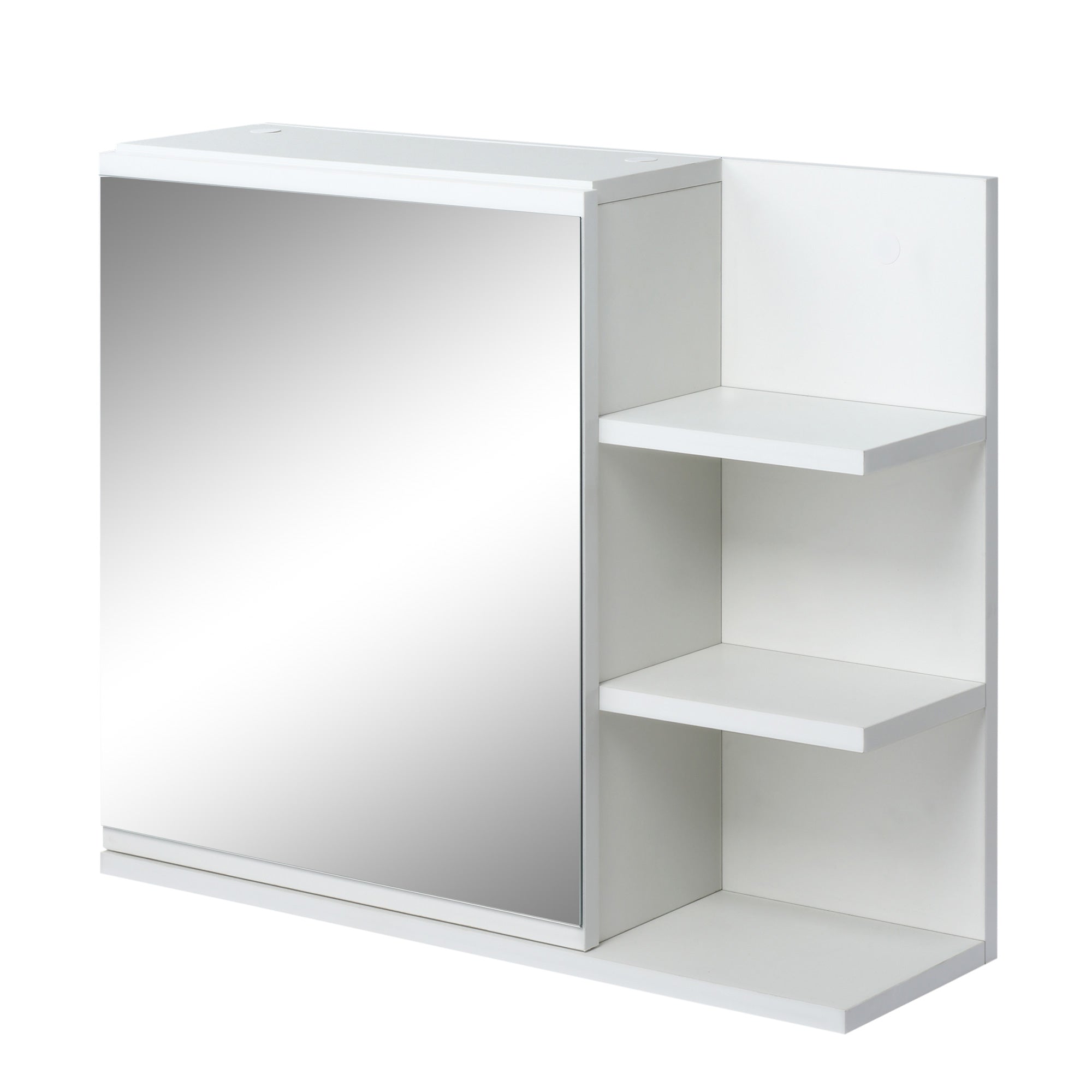 Bathroom Storage Cabinet with Mirror, Wall Mounted Medicine Cabinet with 3 Open Shelves and 2-tier Cupboard Mirror Medicine Cabinets at Gallery Canada