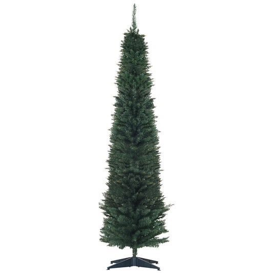 7' PVC Slim Pencil Artificial Christmas Tree 390 Branch Tips Pencil Christmas Trees Green  at Gallery Canada