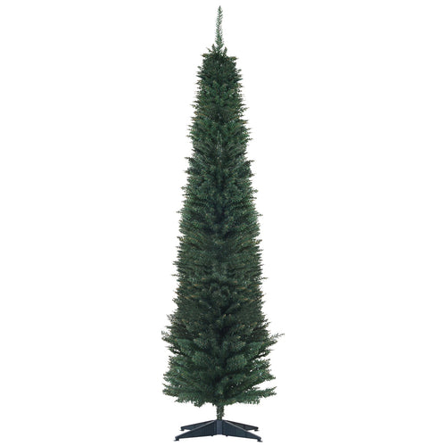 7' PVC Slim Pencil Artificial Christmas Tree 390 Branch Tips