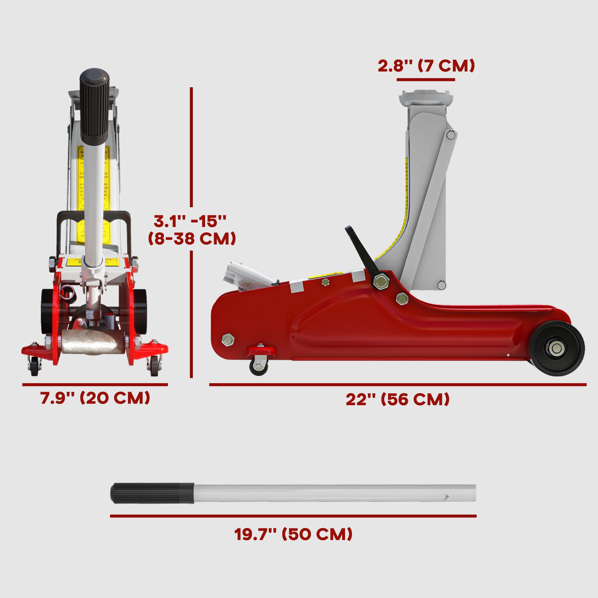 Low Profile Jack, Hydraulic Racing Floor Jack, 3.1