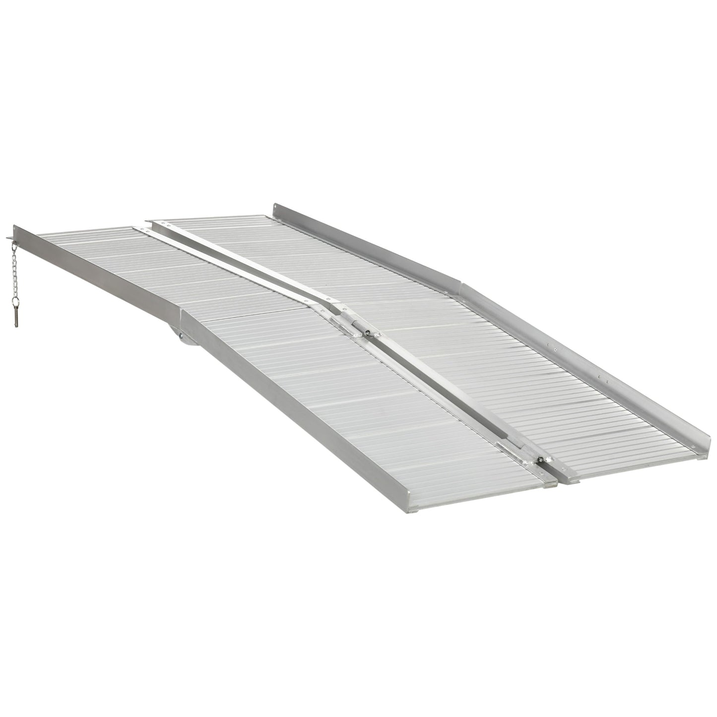 Textured Aluminum Folding Wheelchair Ramp, Portable Threshold Ramp 6', for Scooter Steps Home Stairs Doorways Knee Walker & Wheelchair Ramps Silver  at Gallery Canada