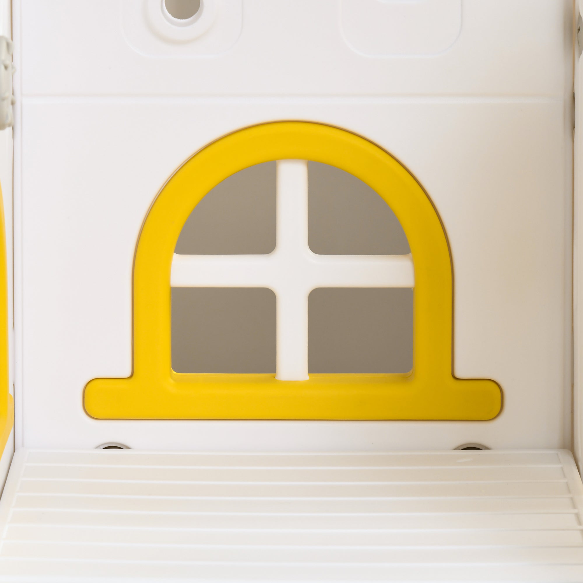 8 in 1 Slide and Swing Set, Baby Swing Set with Basketball Hoop, Climber, Steering Wheel, for Aged 1-3 Years, Yellow Gym Sets & Swings at Gallery Canada