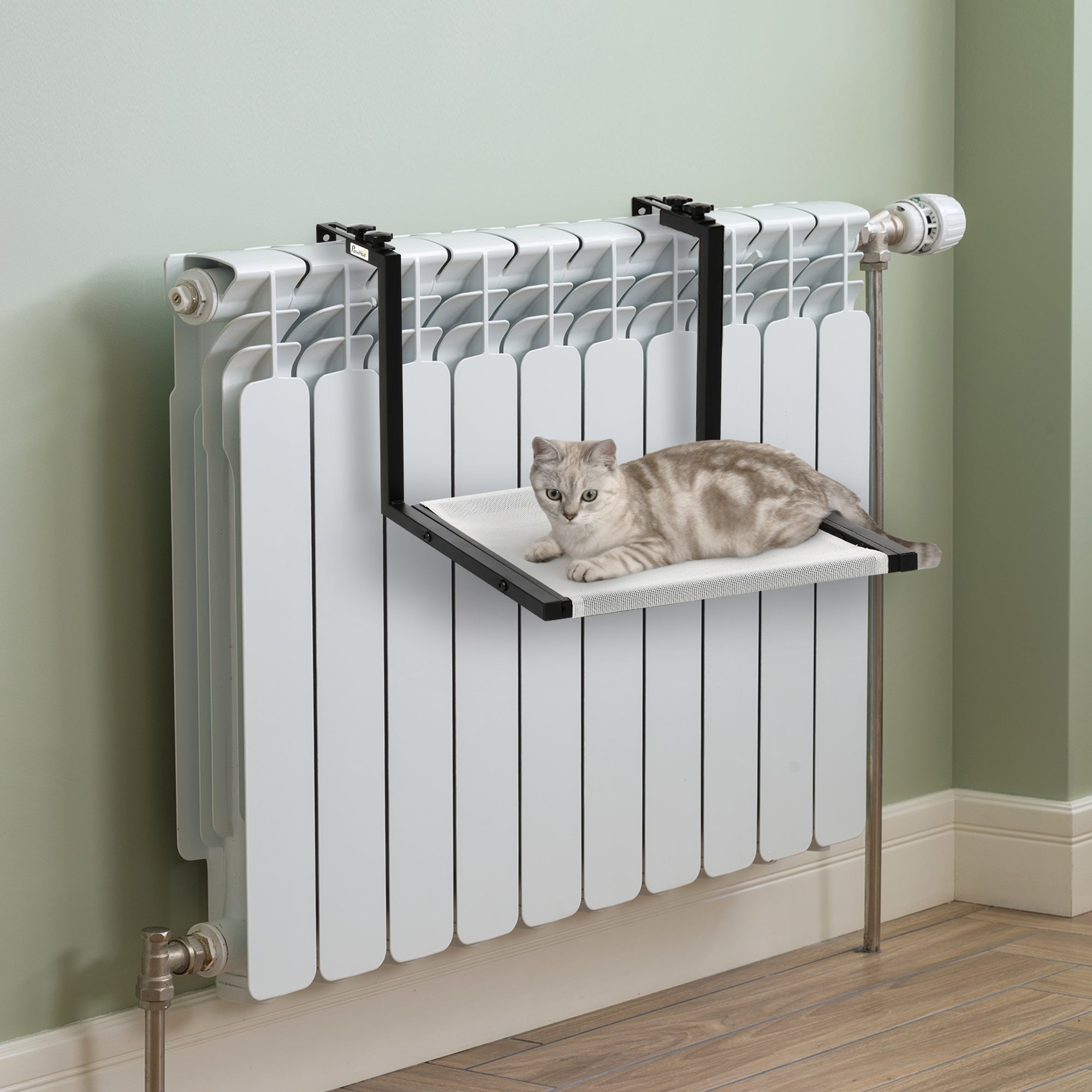 Wall-Mounted Cat Shelf, Kitten Perch, Kitty Furniture with Breathable Mesh Mat for Relaxing, Sleeping, Black Cat Climbing Wall at Gallery Canada