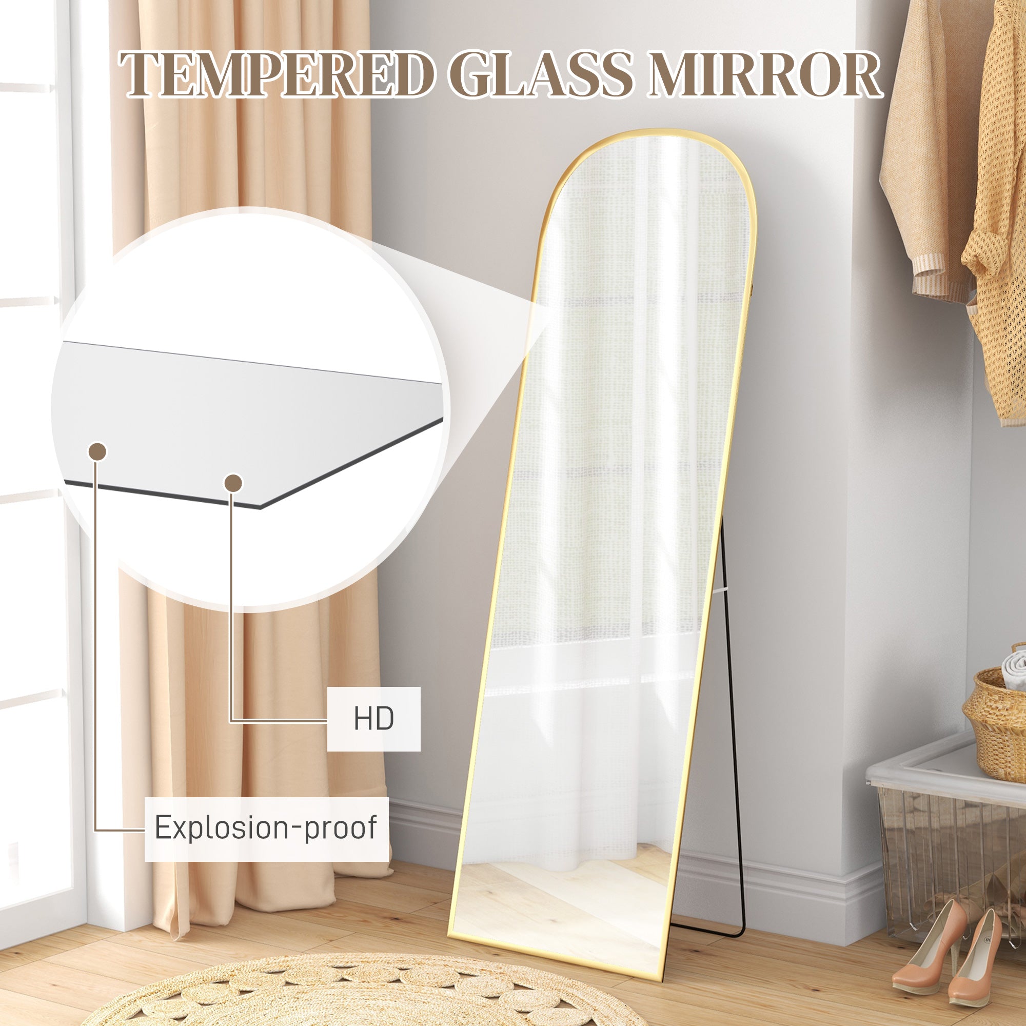 Arched Standing Mirror, 64