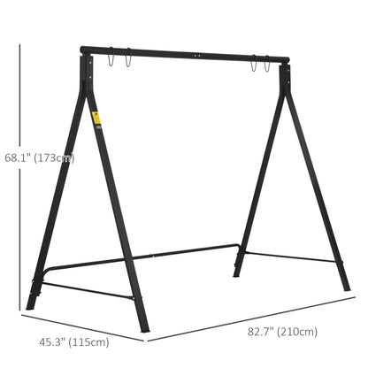 Metal Swing Stand Swing Frame, Hanging Chair Stand Only, 528 LBS Weight Capacity, for Backyard, Patio, Lawn, Black Hammock Stands   at Gallery Canada