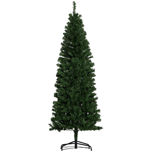 6FT Pencil Christmas Tree, Artificial Christmas Tree with Automatic Open for Home Party, Green