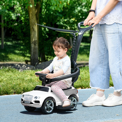 Bentley Bentayga Licensed Push Car, 3 in 1 Kids Ride on Car Foot to Floor w/ Music Horn, White Push Cars for Toddlers Multi Colour  at Gallery Canada