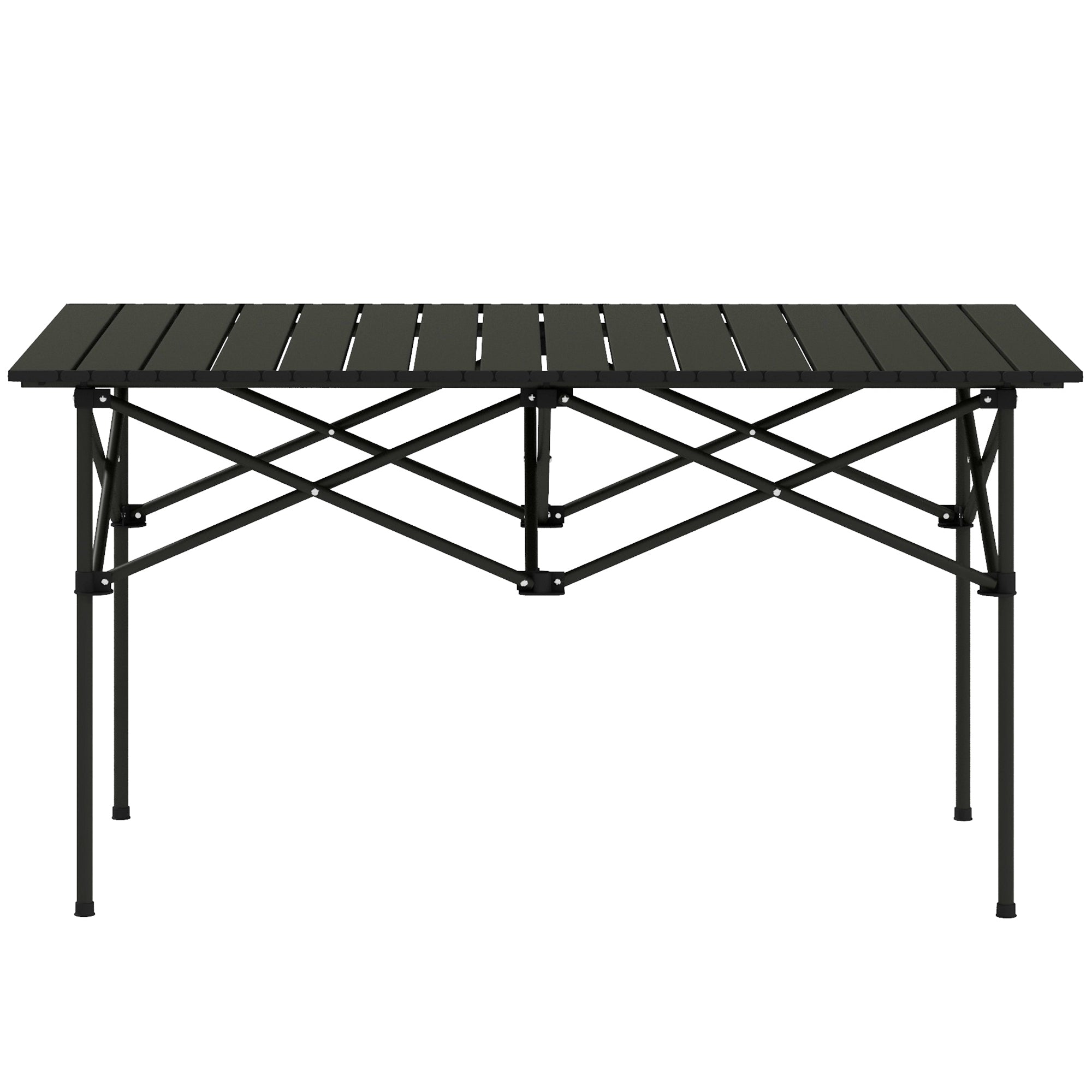 Folding Camping Table with Roll up Top and Carry Bag, Portable Picnic Table for Camping, Picnic, Hiking, Black Picnic Tables & Camping Chairs   at Gallery Canada