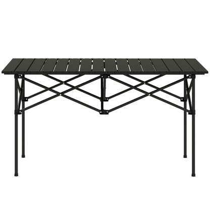 Folding Camping Table with Roll up Top and Carry Bag, Portable Picnic Table for Camping, Picnic, Hiking, Black Picnic Tables & Camping Chairs   at Gallery Canada