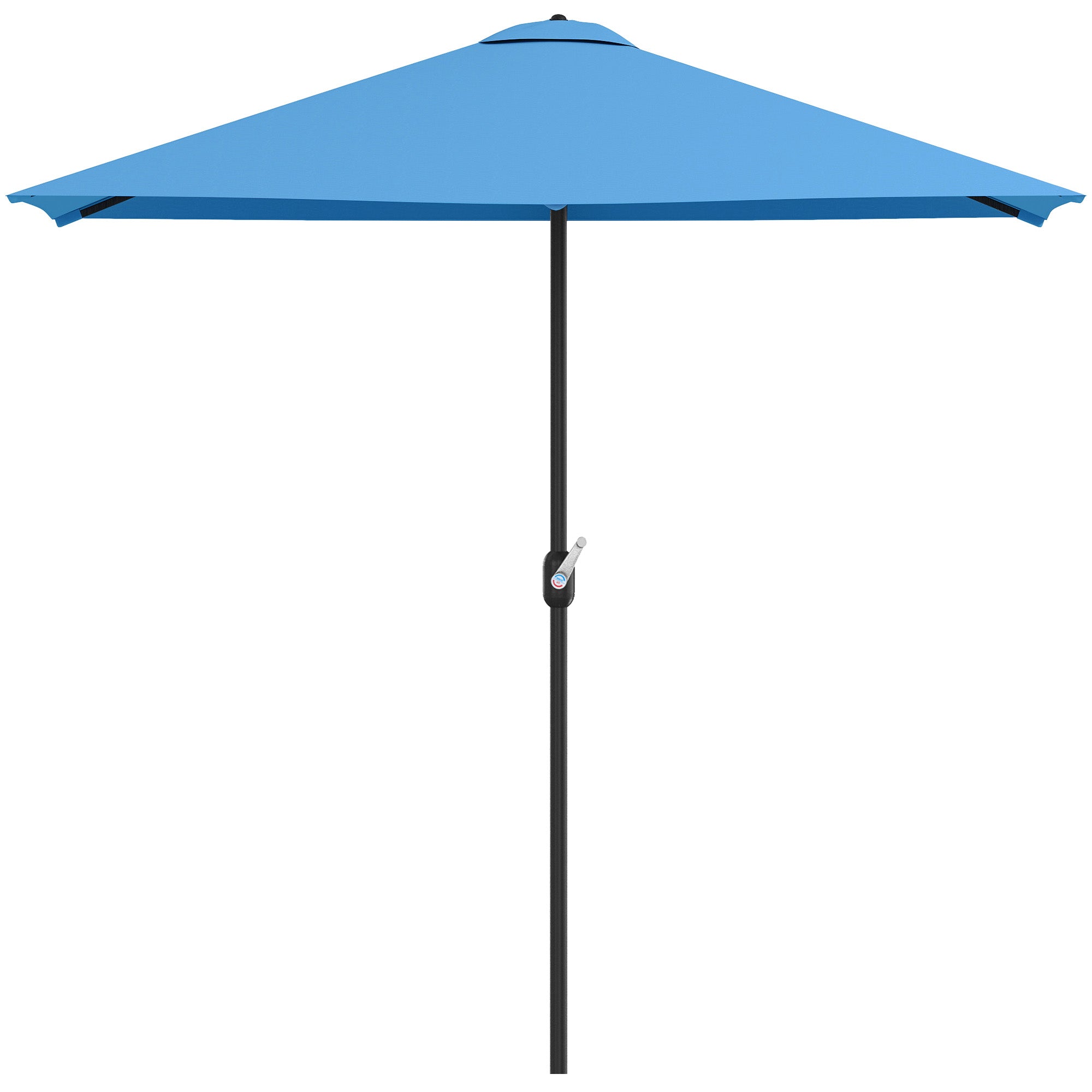 8ft Half Round Umbrella Outdoor Balcony Parasol Patio Garden Outdoor Window Sun Shade w/ 5 Ribs Half Round Umbrellas Light Blue at Gallery Canada