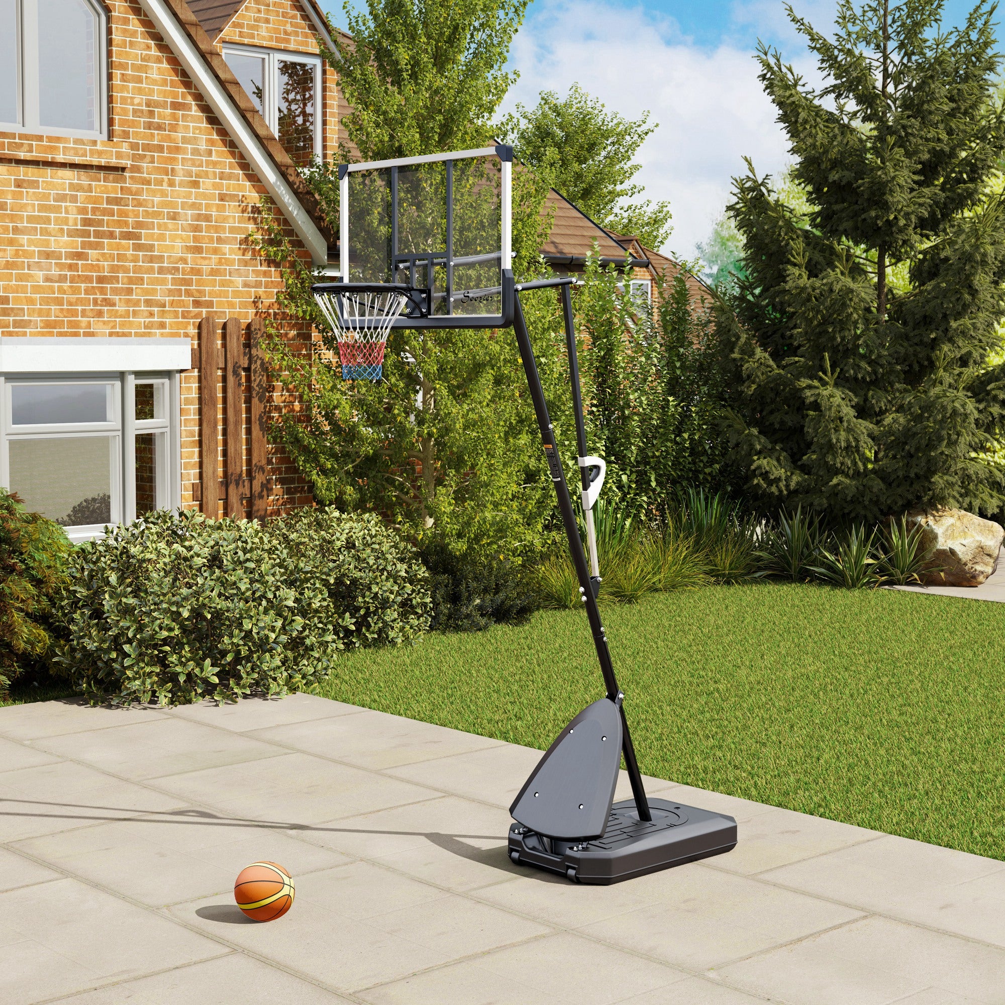 Basketball Hoop Outdoor, 5-10ft Portable Basketball Goal with 44