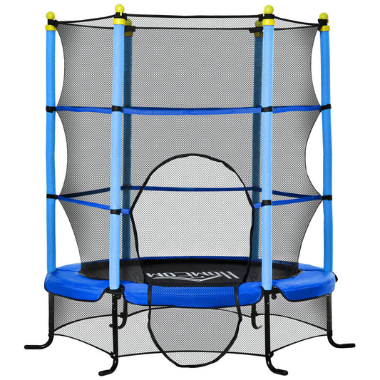 5Ft Trampoline for Kids with Safety Enclosure Net, for 3-10 Years, Blue - Gallery Canada