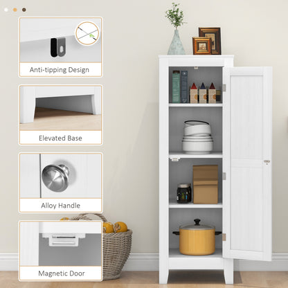 Modern Kitchen Pantry Storage Cabinet with Adjustable Shelf Small Storage Cabinet with Door and Shelves White Kitchen Pantry Cabinets   at Gallery Canada