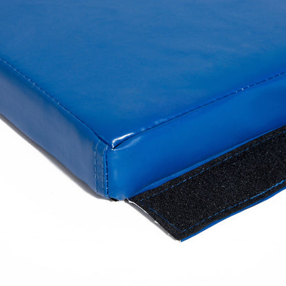 4'x6'x2'' Folding Gymnastics Tumbling Mat, Exercise Mat with Carrying Handles for Yoga, MMA, Martial Arts, Stretching, Core Workouts, Blue Gymnastics Mats   at Gallery Canada