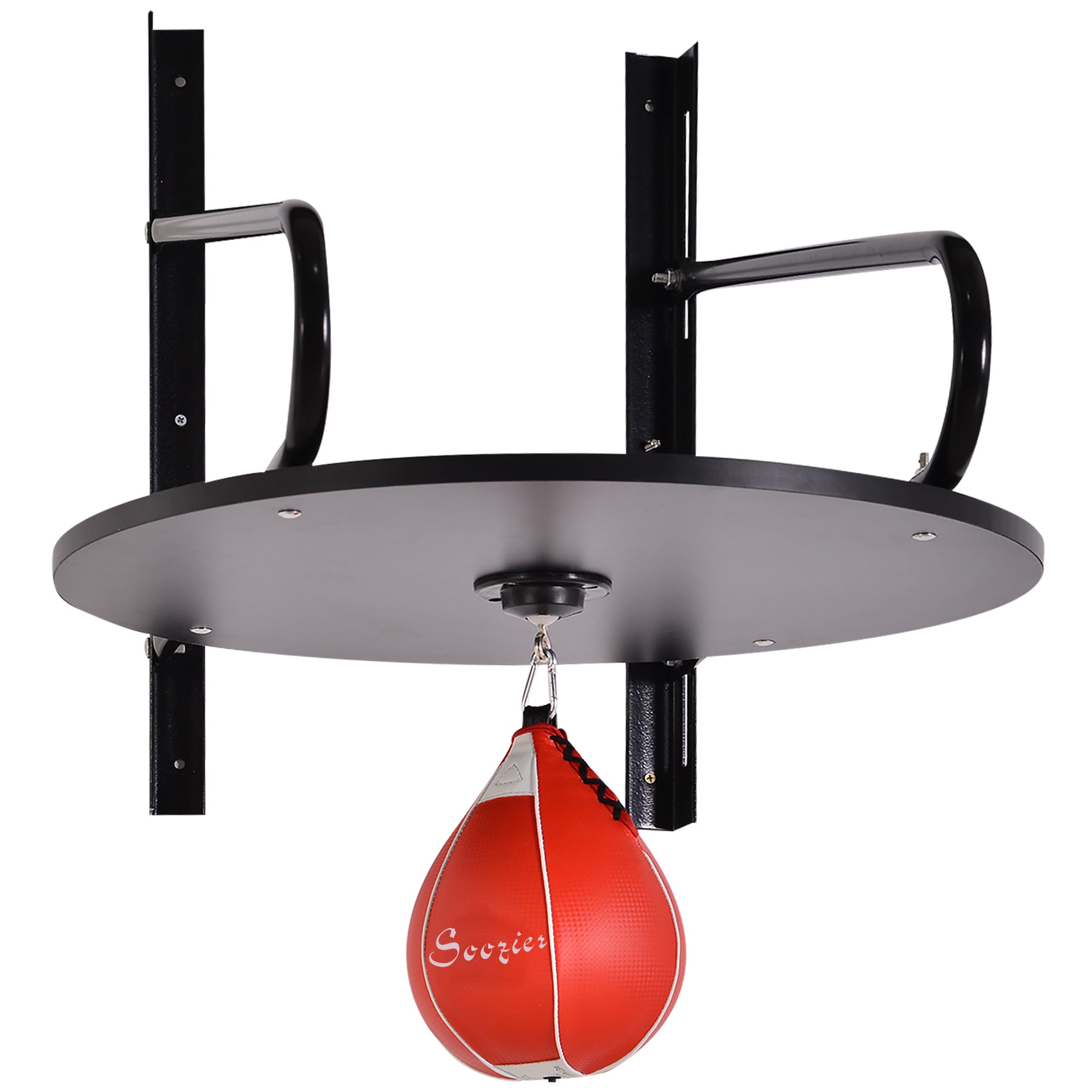 Wall-mounted Speed Bag Boxing Platform with Adjustable Height More-Strength Training Equipment Red and Black at Gallery Canada