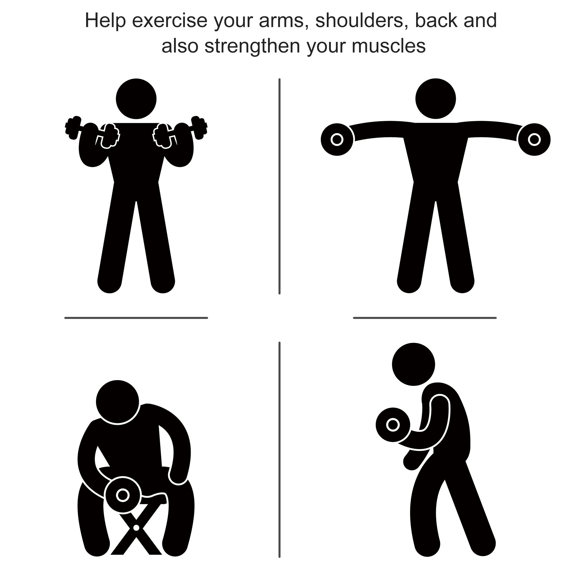 35lbs Rubber Dumbbells Weight Dumbbell Hand Weight Barbell for Body Fitness Training for Home Office Gym, Black Dumbbells & Barbells at Gallery Canada