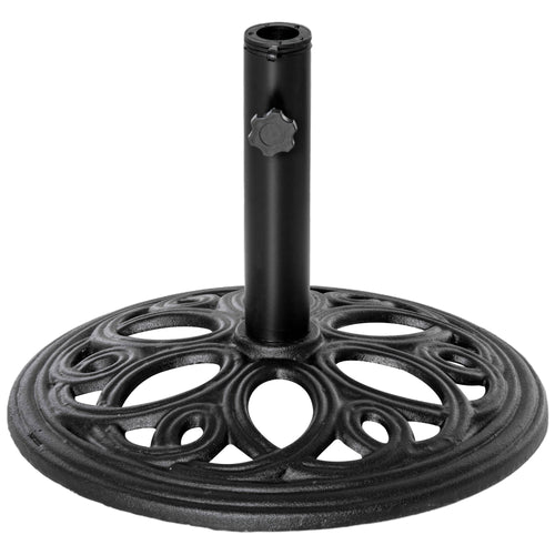 Patio Umbrella Base Stand, Round Cast Iron Umbrella Holder for Outdoor, Patio, Garden,Deck and Beach, Fit Dia. 1.5