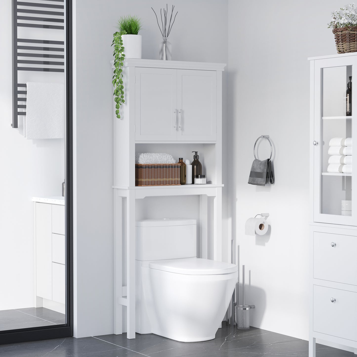 Over the Toilet Storage, Bathroom Cabinets Over Toilet, Cabinet Above Toilet with Doors and Shelves Over The Toilet Storage   at Gallery Canada