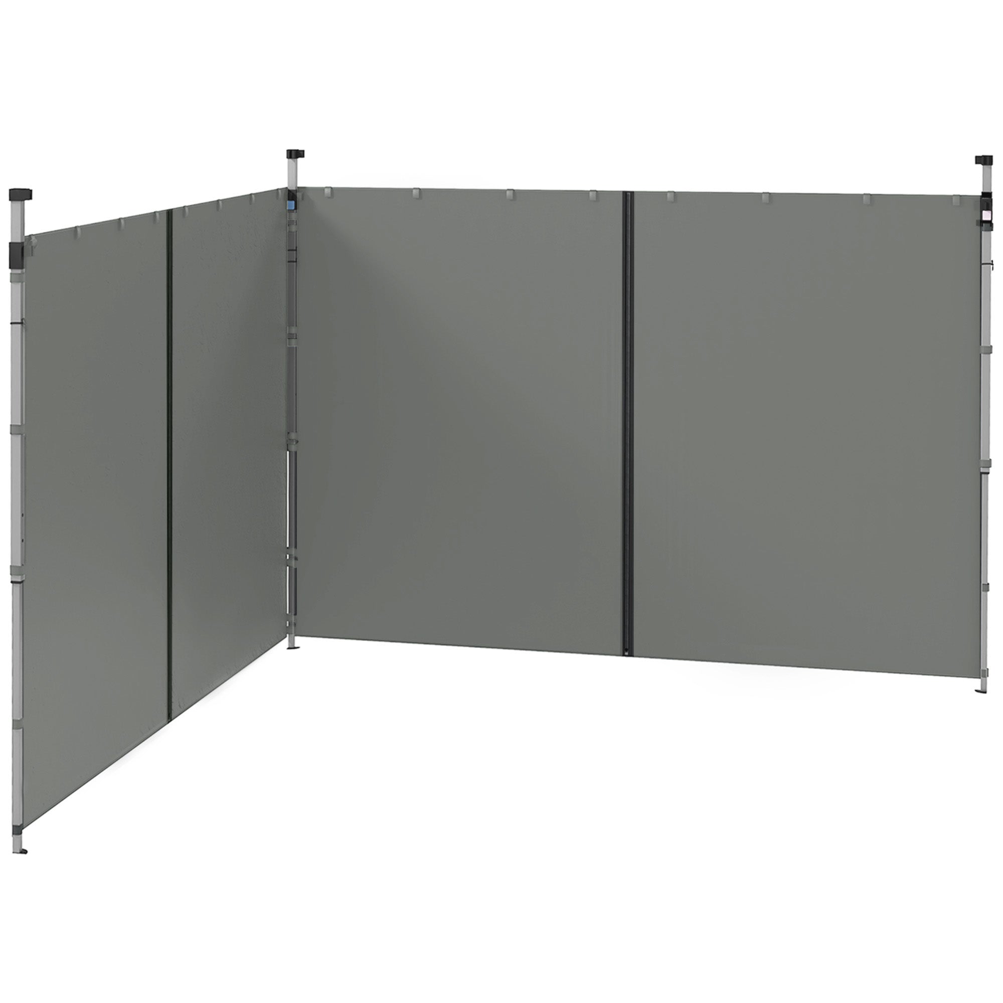 10' x 20' or 10' x 10' Pop Up Canopy Sidewalls, 2 Pack Gazebo Side Panels, Sides Replacement, with Zipped Doors Gazebo Sidewalls Dark Grey at Gallery Canada
