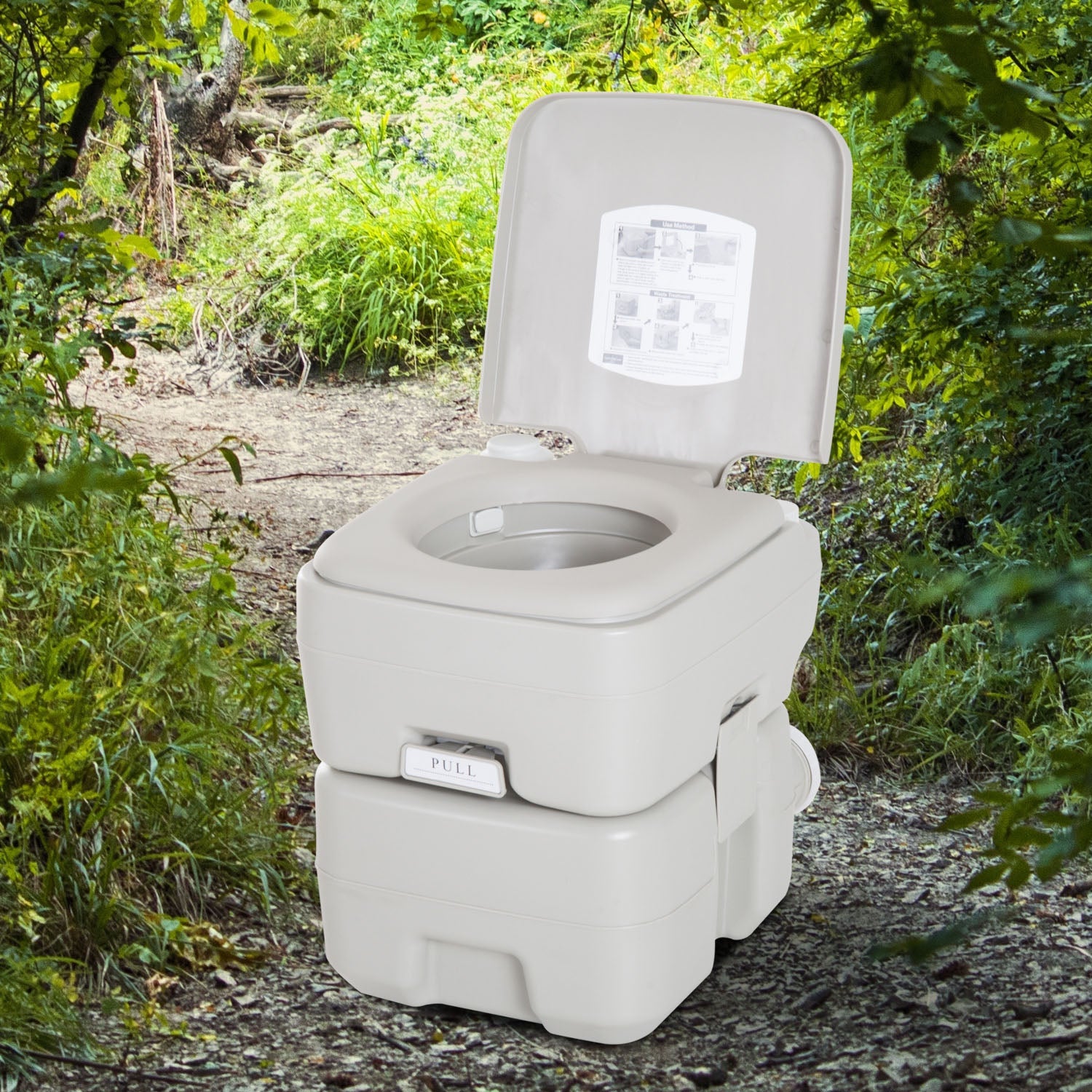 Outdoor Portable Travel Toilet Detachable Flushable Tank Easy to Use 3 Way Pistol for Camping Hiking Boating Roadtripping 5.3 Gallon (20L) Camping Toilets   at Gallery Canada