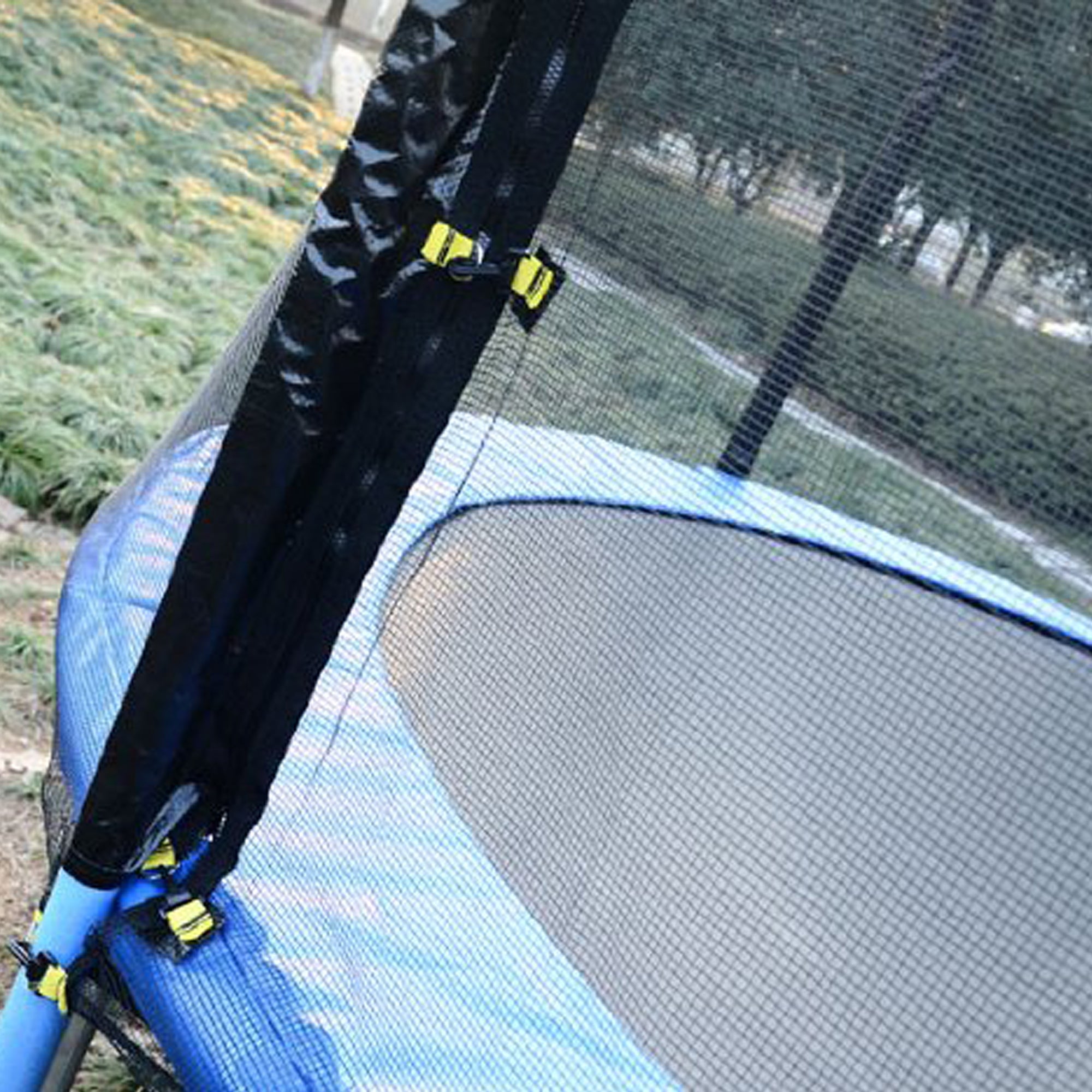 12FT Trampoline Net Enclosure Trampolining Bounce Safety Accessories w/ 8 Poles Net Enclosure Only, Black Trampolines at Gallery Canada