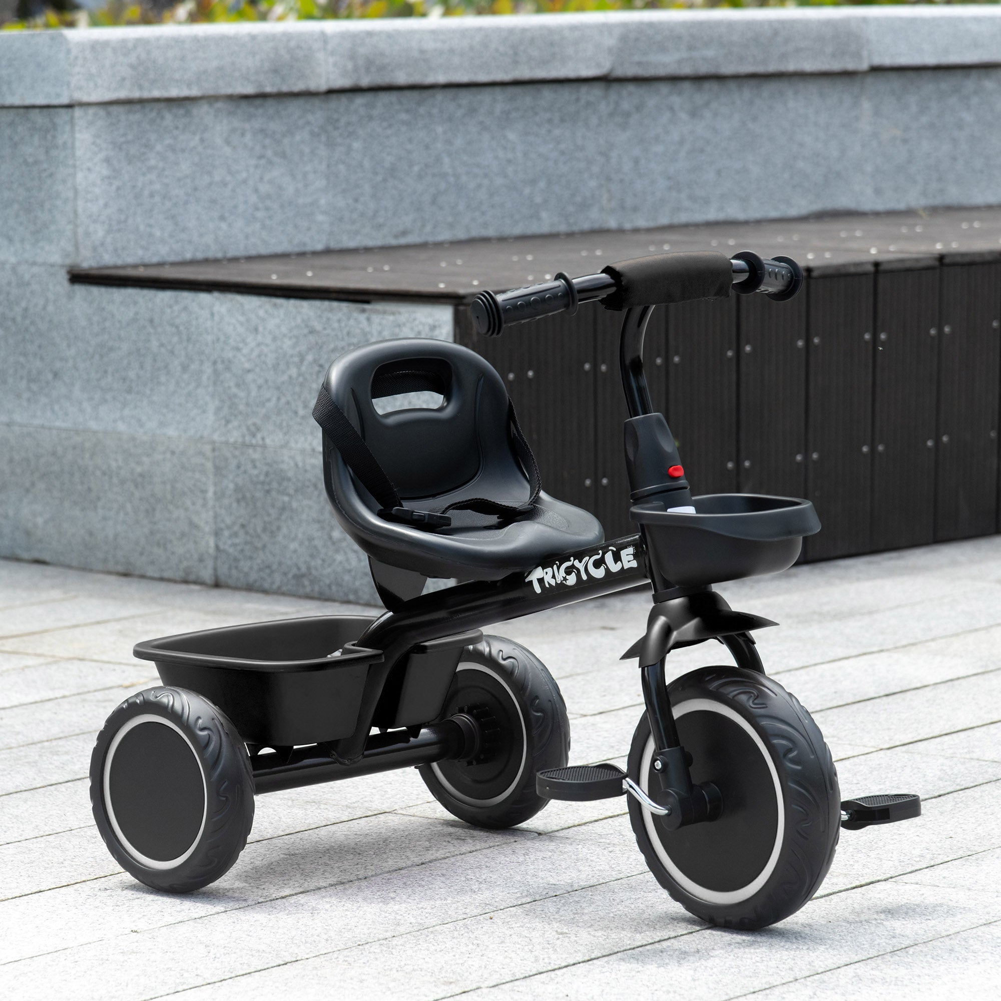 Tricycle for 2-5 Years Old, Toddler Bike with Adjustable Seat, Black Tricycles for Kids   at Gallery Canada