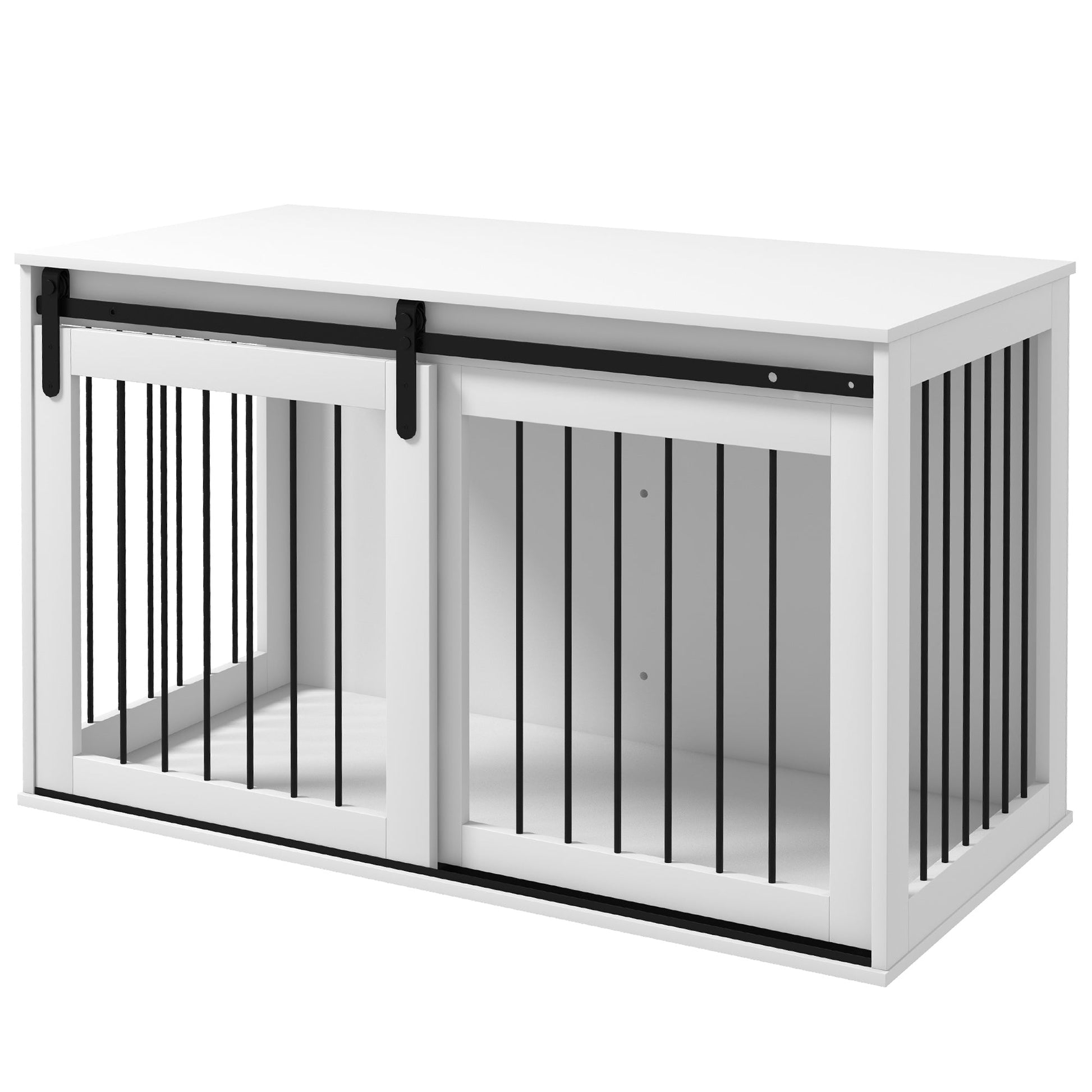 46.5" Dog Crate Furniture, Dog Crate End Side Table for Extra Large Dogs, White Houses, Kennels & Pens White  at Gallery Canada