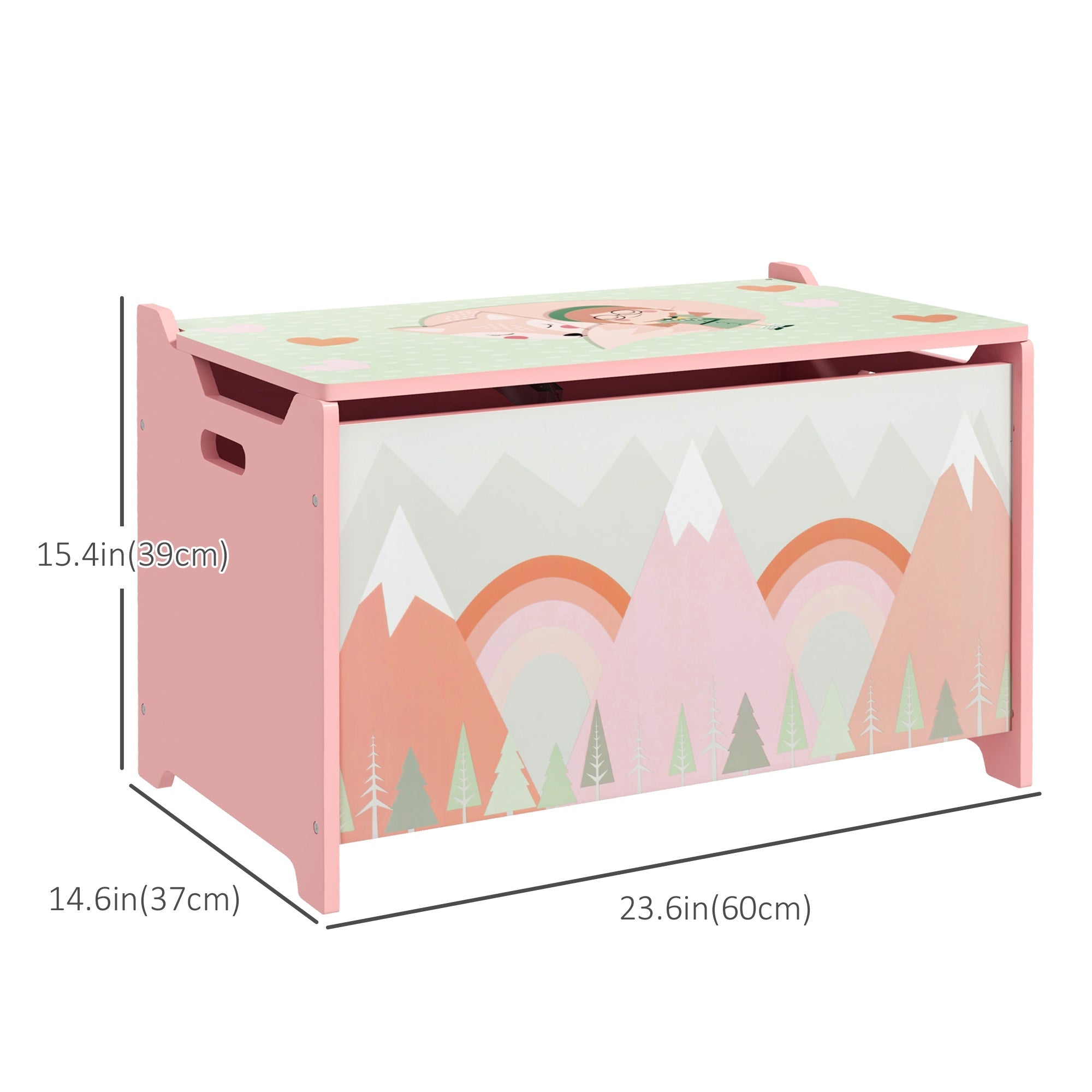 Toy Box with Lid, Toy Chest Storage Organizer for Bedroom with Safety Hinge, Pink Baby & Kids Storage   at Gallery Canada