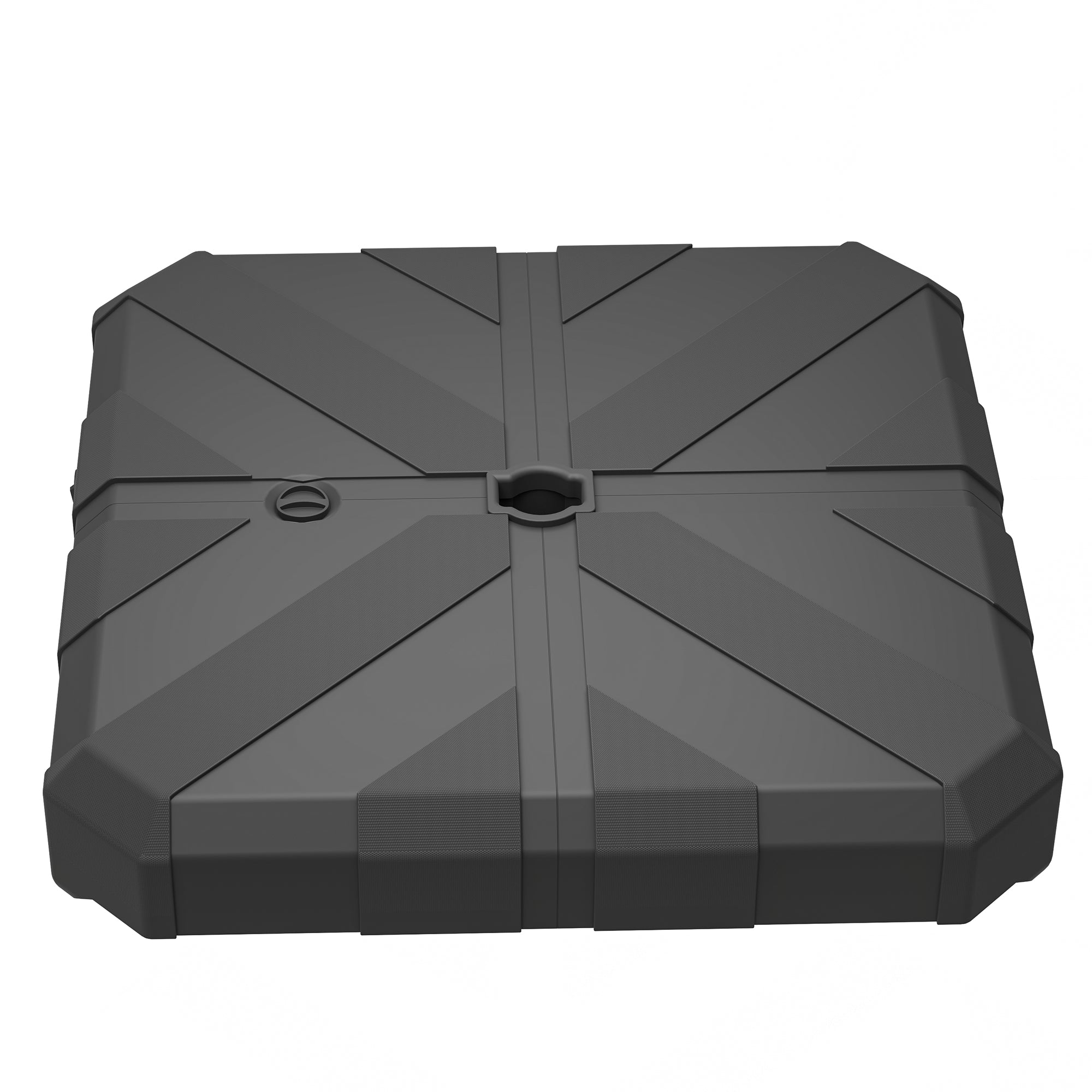 Square Patio Umbrella Base Weight, Heavy Duty Cantilever Offset Umbrella Base, Filled Up to 143lbs with Stand or 130lbs with Water for Garden Poolside, Black Umbrella Bases Black at Gallery Canada