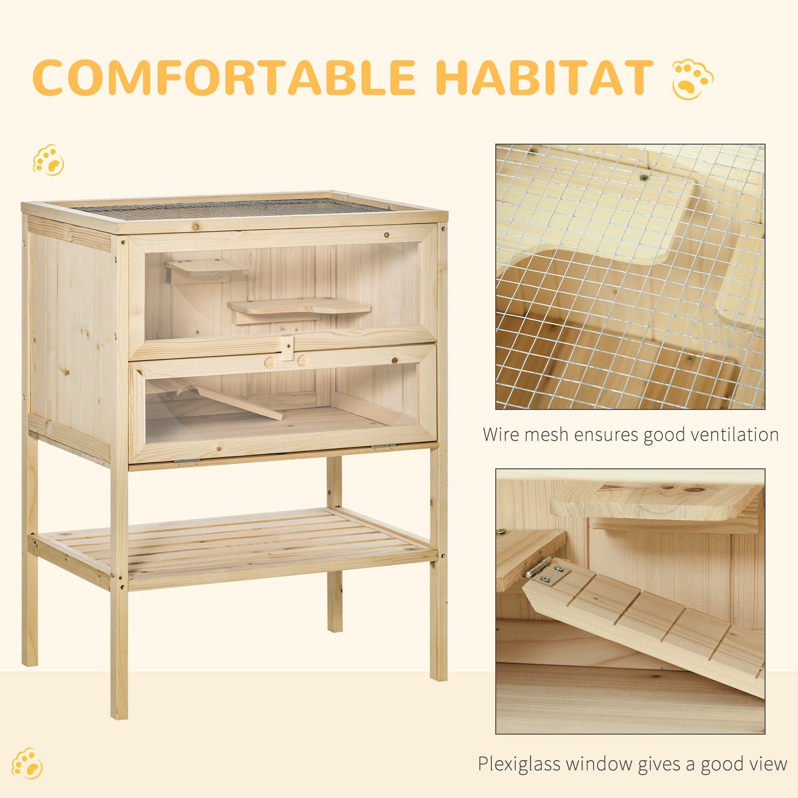 3 Tier Fir Wood Hamster Cage Mouse Rats Small Animals Play House Exercise Activity Center Hamster Cages   at Gallery Canada