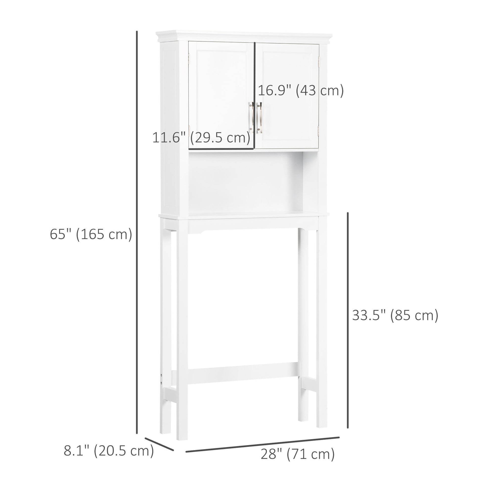 Over the Toilet Storage, Bathroom Cabinets Over Toilet, Cabinet Above Toilet with Doors and Shelves Over The Toilet Storage   at Gallery Canada