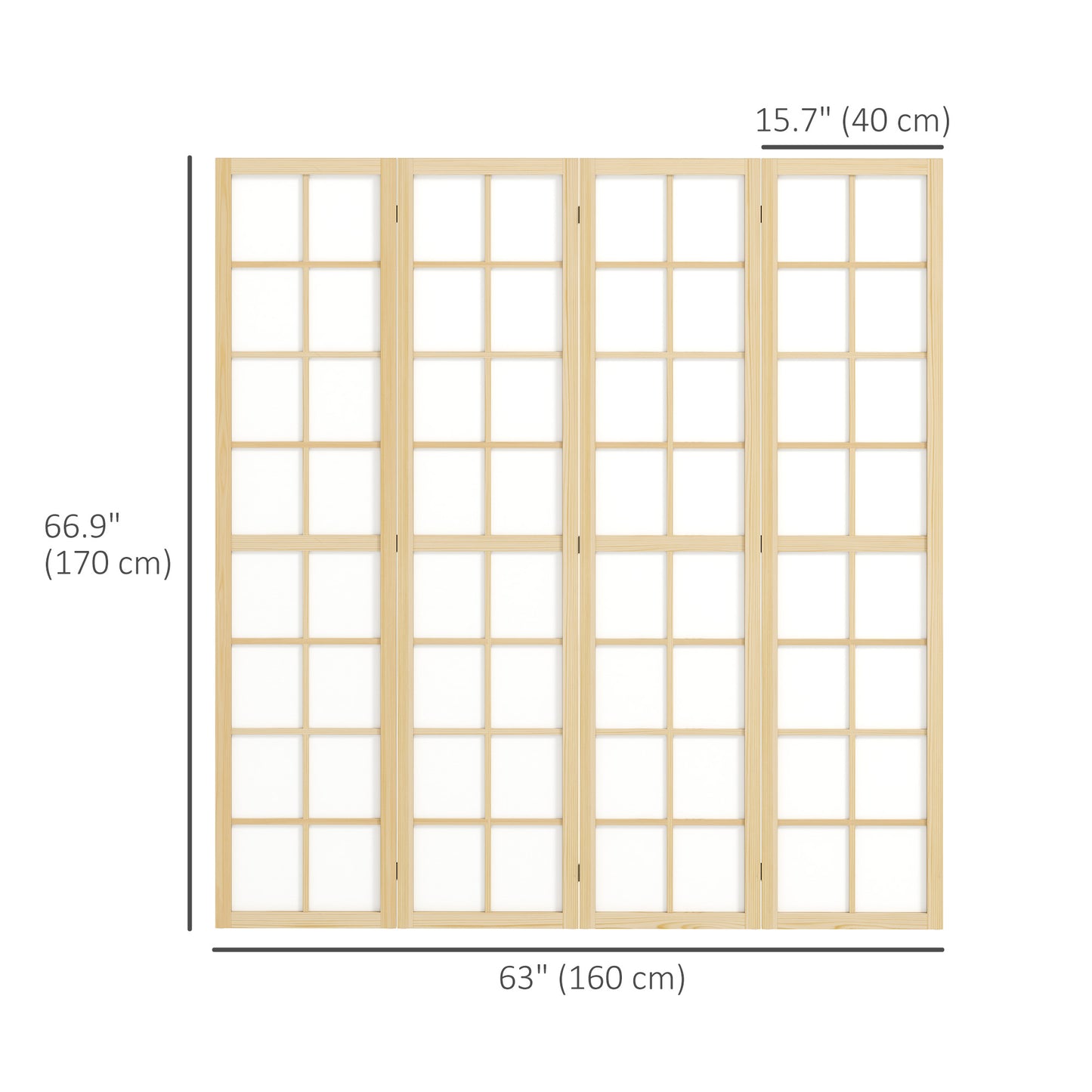 4 Panel Room Divider, 5.6 ft Folding Wall Divider Room Partition for Home Office, Bedroom, Living Room Room Dividers at Gallery Canada