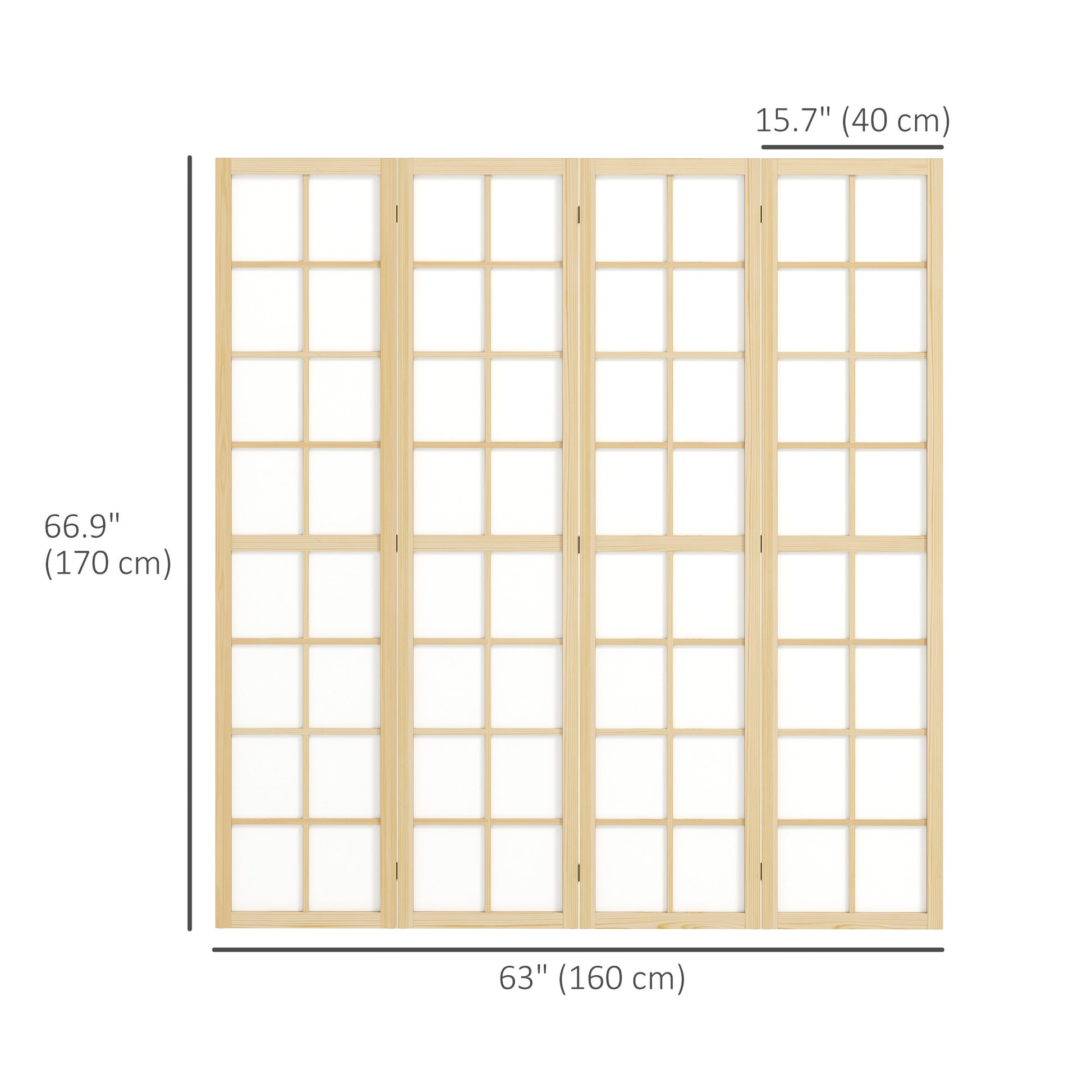 4 Panel Room Divider, 5.6 ft Folding Wall Divider Room Partition for Home Office, Bedroom, Living Room Room Dividers at Gallery Canada