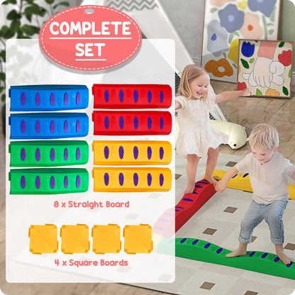 12PCs Balance Beam with Non-Slip Foot Pads for 3-8 Years Baby Gym & Playmats at Gallery Canada